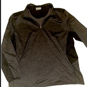 PGA TOUR Men's XXL Long Sleeve Quarter Zip Gray Pullover With Pockets Golf